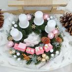 Ružový adventný veniec s vláčikom č. 269 (4/4)