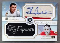 The CUP Dual SCRITED SWATCHES Signature Tony Esposito / Stan Mikita 4/6  The CUP